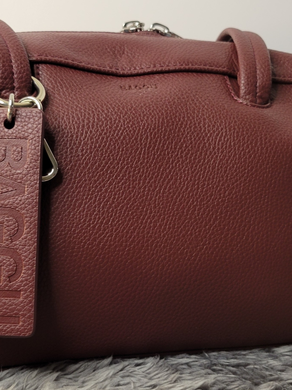 Women’s Structured Satchel Bag in Deep Wine